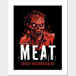 Easily Distracted By Meat Posters and Art